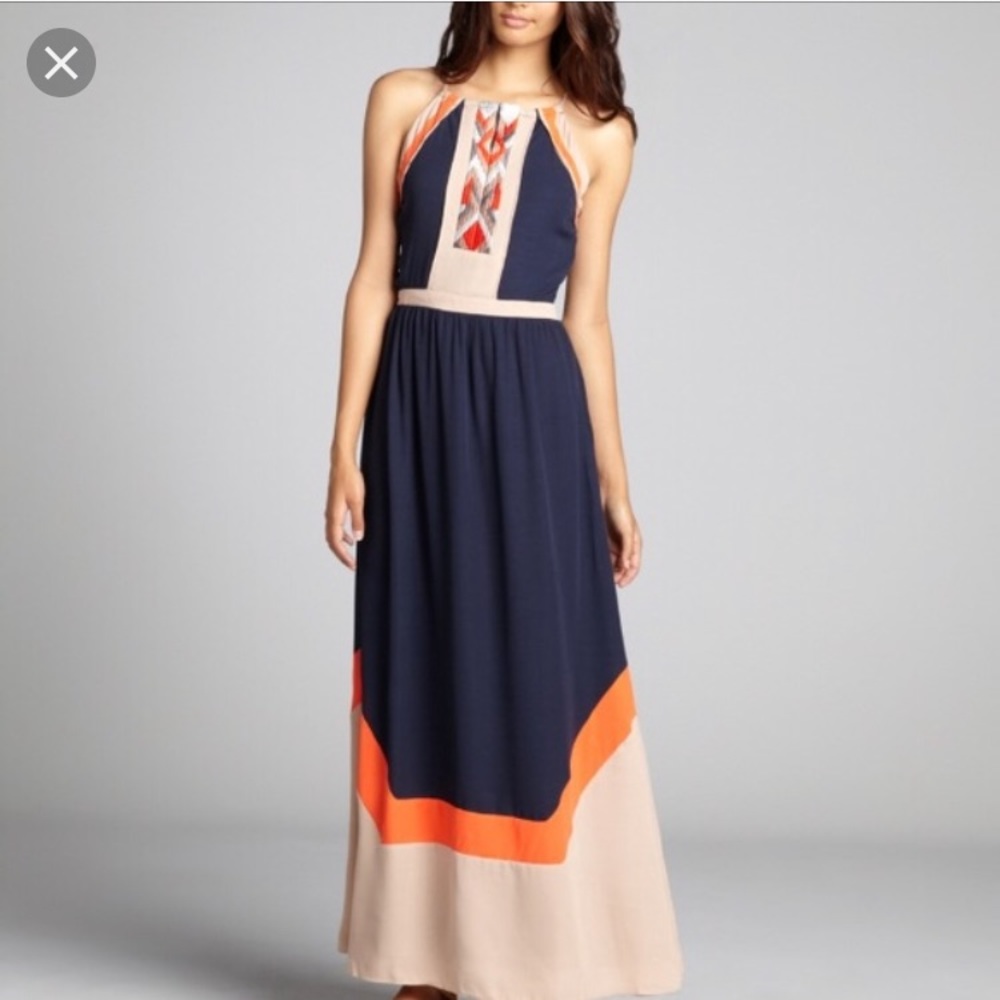 Greylin Amanda Maxi Dress in Navy